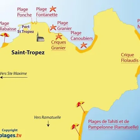 Apartment Tropez Hip T4 Centre Piscine Parking 100 M Saint-Tropez